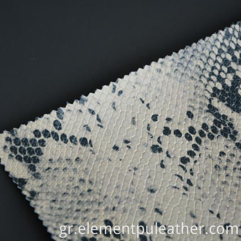 Snake skin synthetic PU leather
